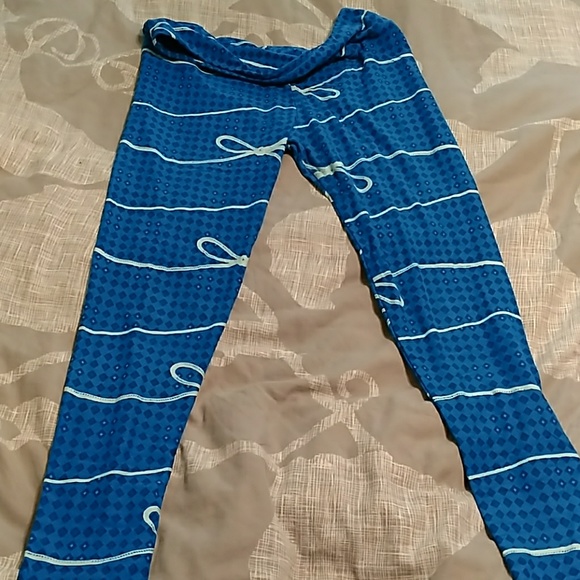 Lularoe blue & navy with white bows, UNICORN!!! - Picture 2 of 4