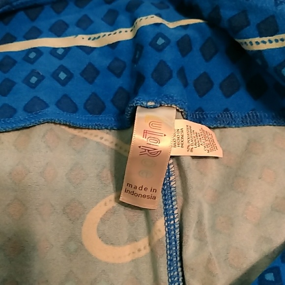 Lularoe blue & navy with white bows, UNICORN!!! - Picture 3 of 4