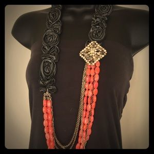 Edgy Mixed Material Necklace