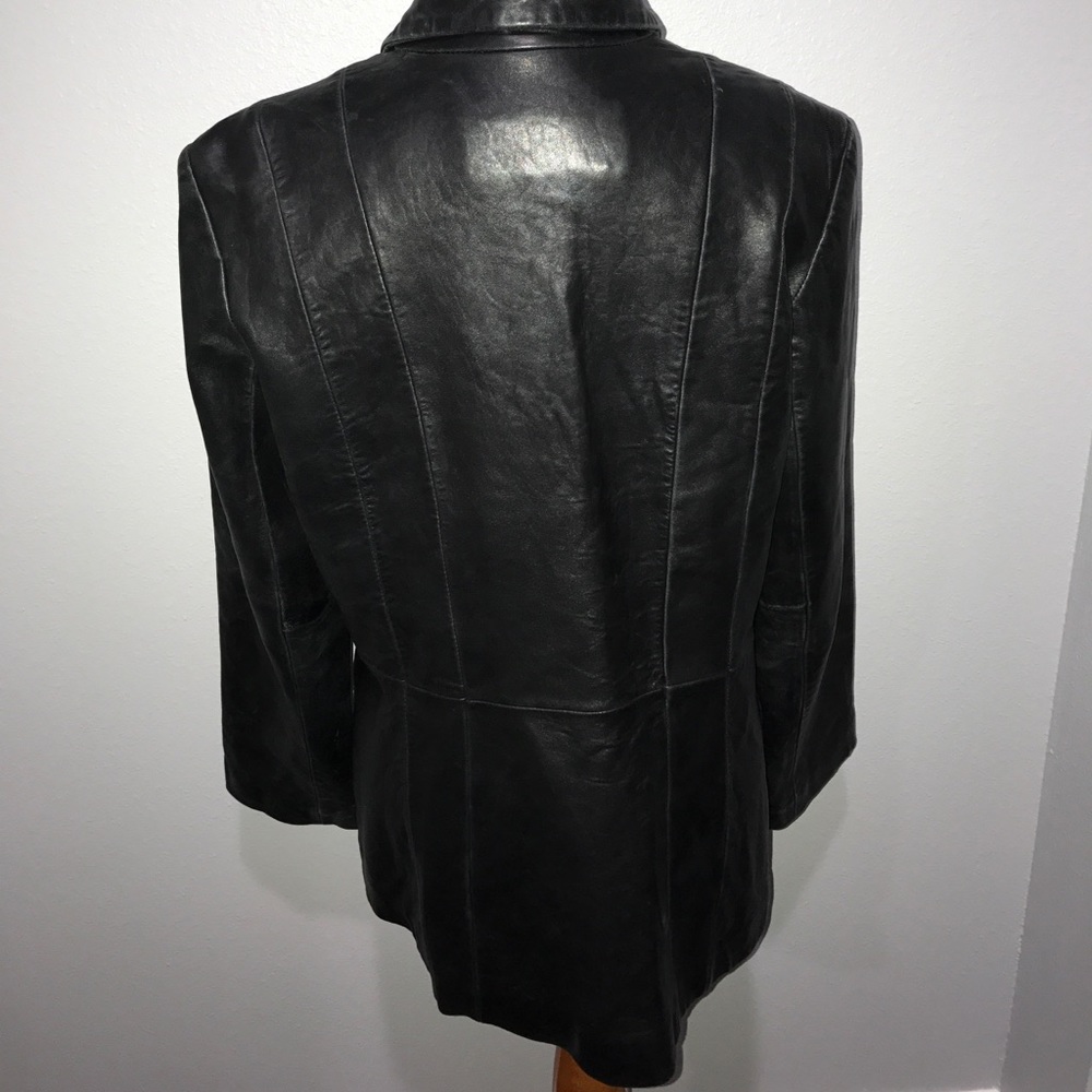 Kenneth Cole Black leather jacket - Picture 5 of 8