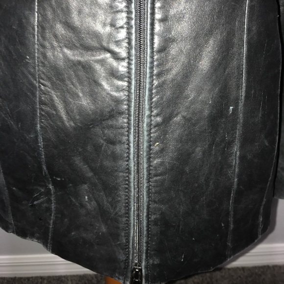 Kenneth Cole Black leather jacket - Picture 3 of 8