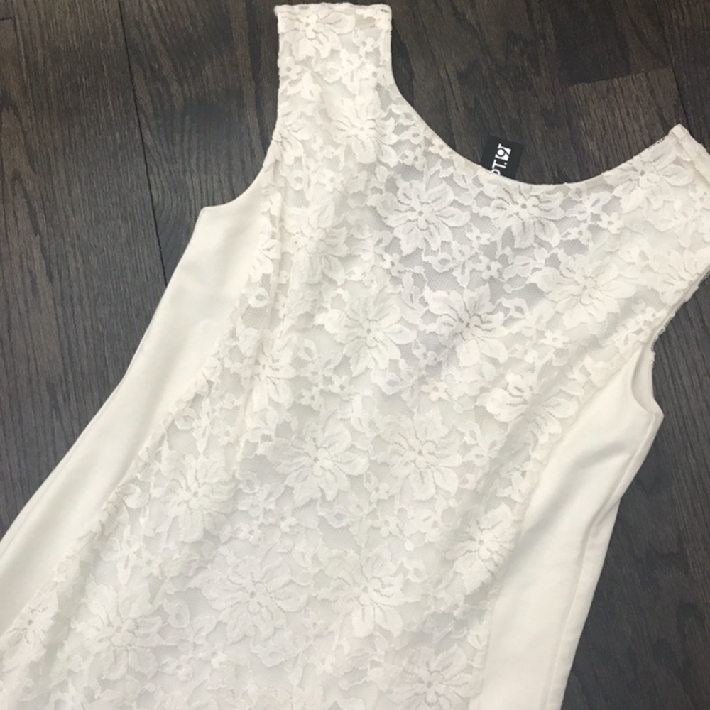 NWT Ivory Lace Sleeveless Dress