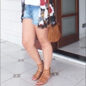 Cognac Express Gladiator Sandals