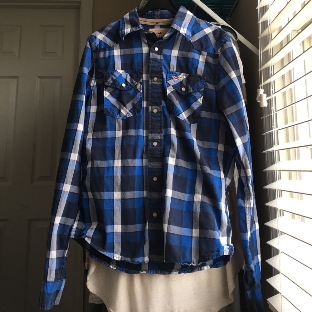 LAST CALL Blue Flannel Button Down