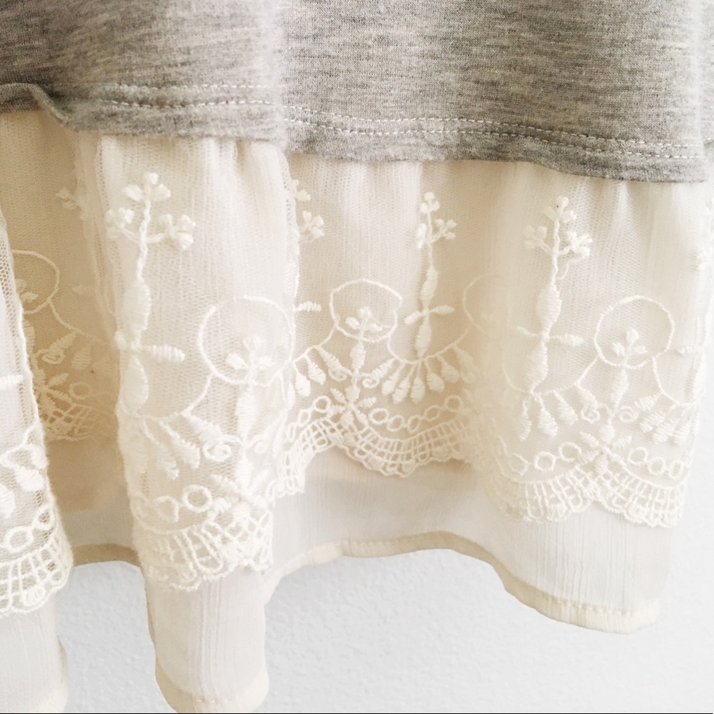 Lace Peplum Cold Shoulder Top - Picture 4 of 5