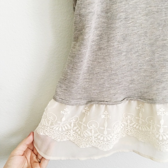 Lace Peplum Cold Shoulder Top - Picture 3 of 5