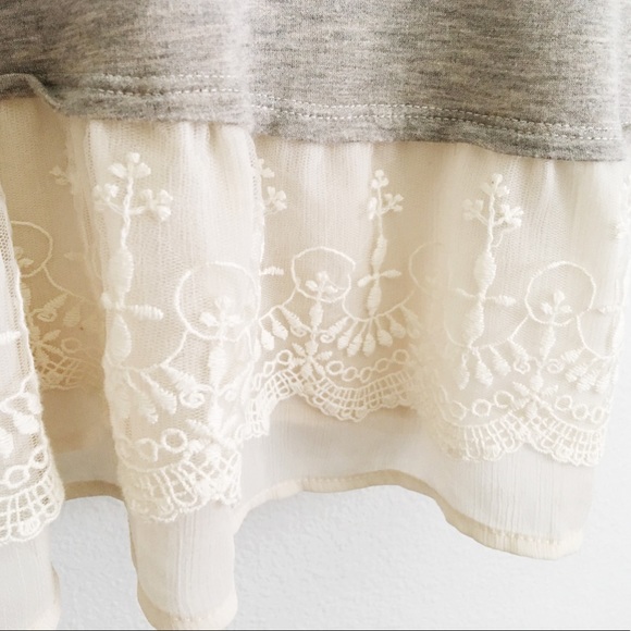 Lace Peplum Cold Shoulder Top - Picture 4 of 5