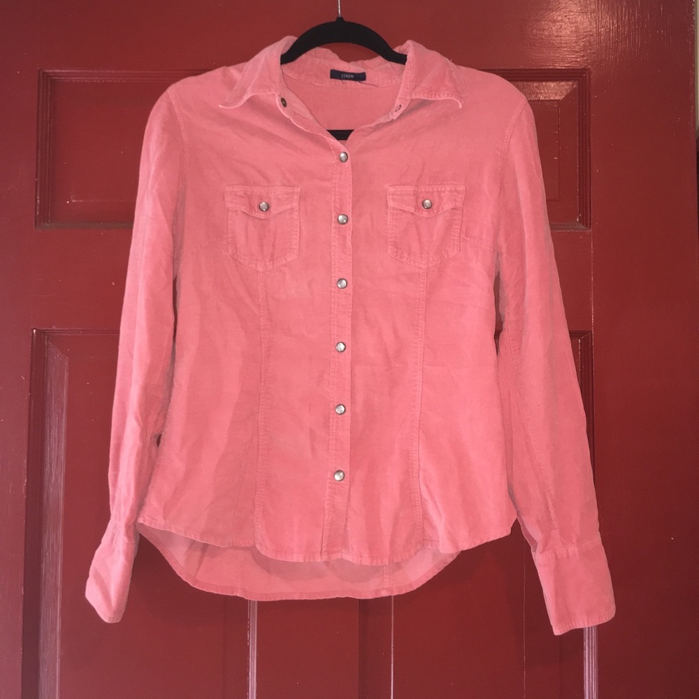 J CREW coral button down