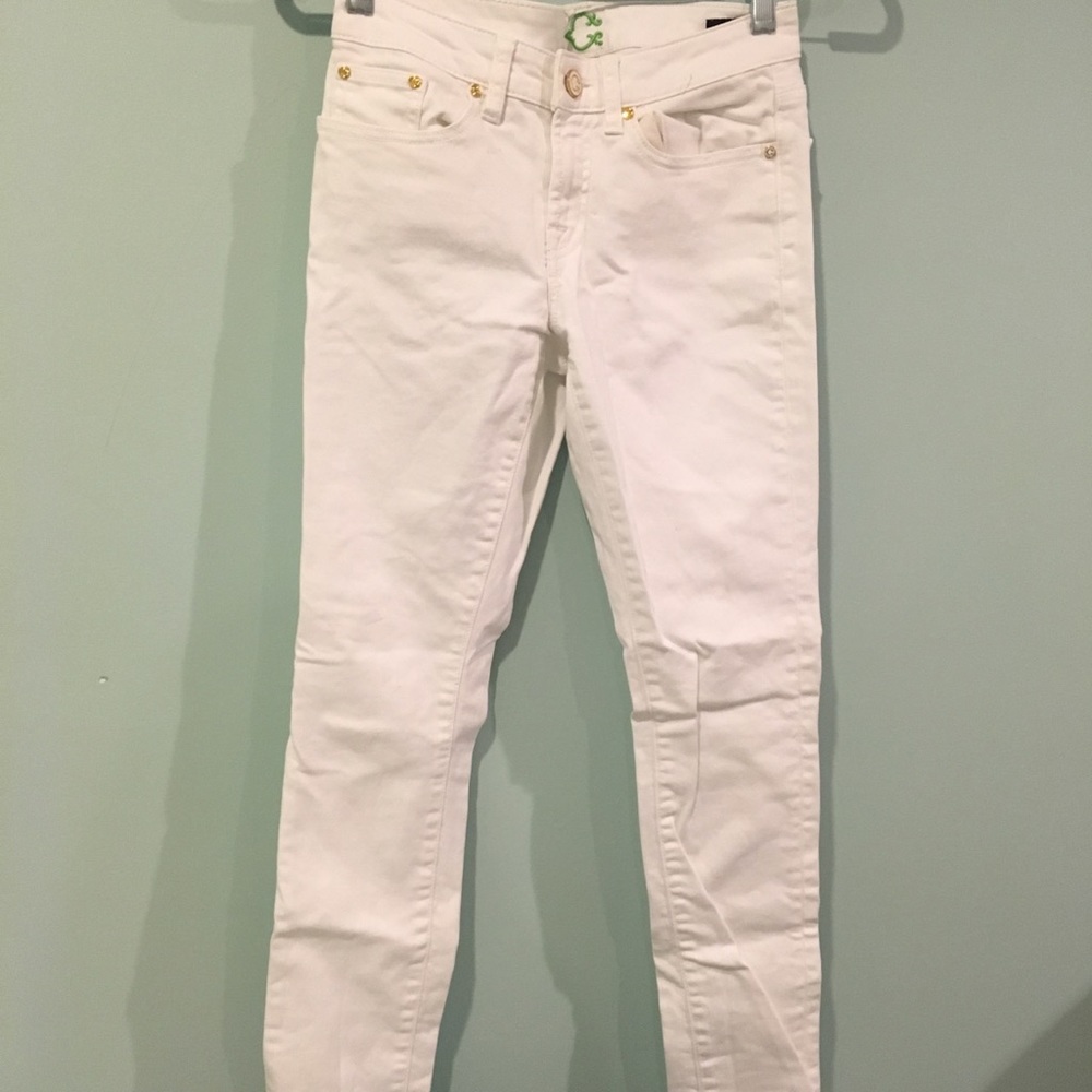 C WONDER white denim jeans