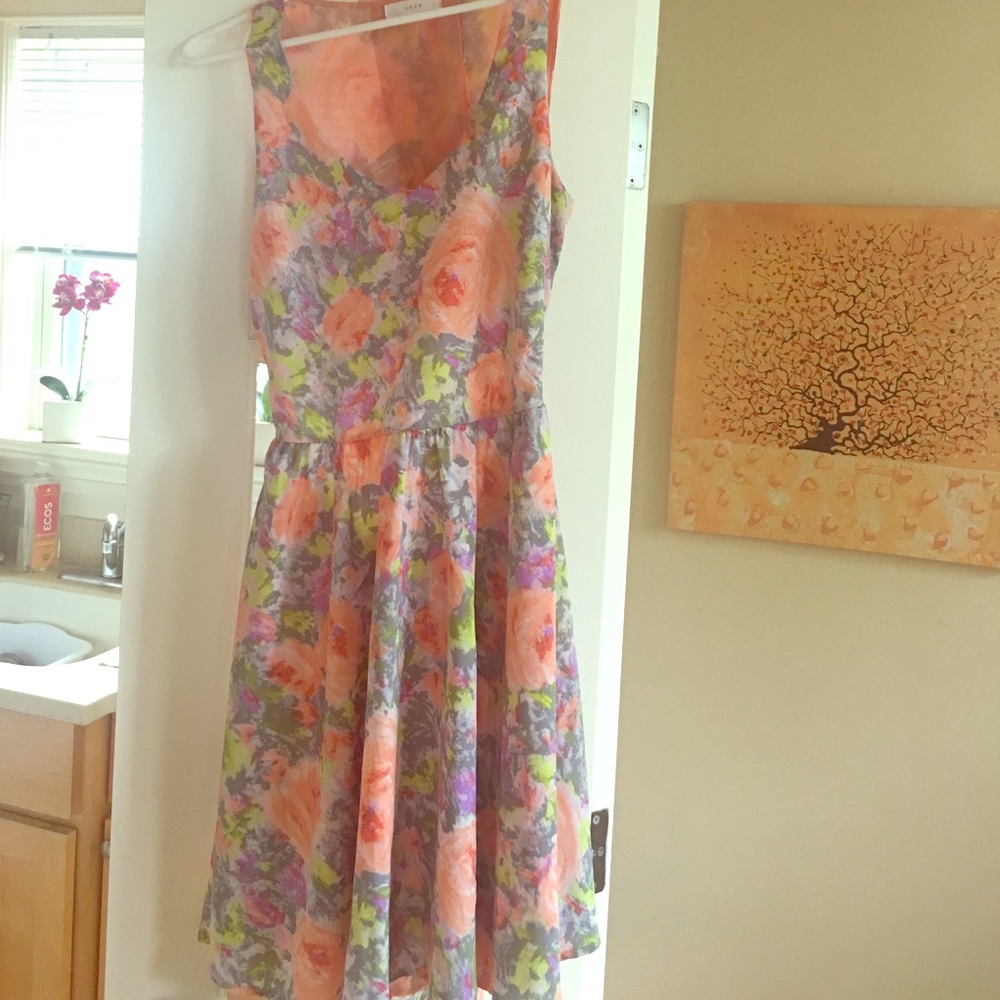 Floral print midi-dress