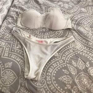Victoria Secrets White Mesh Bikini