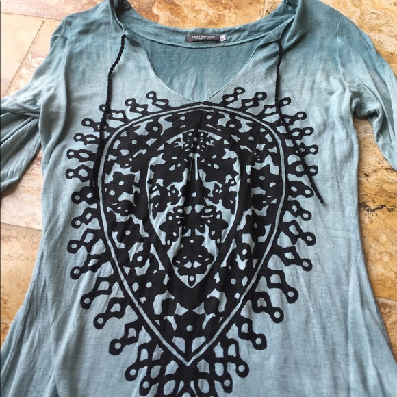 Earthbound Trading Co soft green ombre tunic - Picture 7 of 8