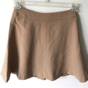 LOFT Camel A-Line Skirt