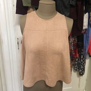 Nude Suede Tank Top