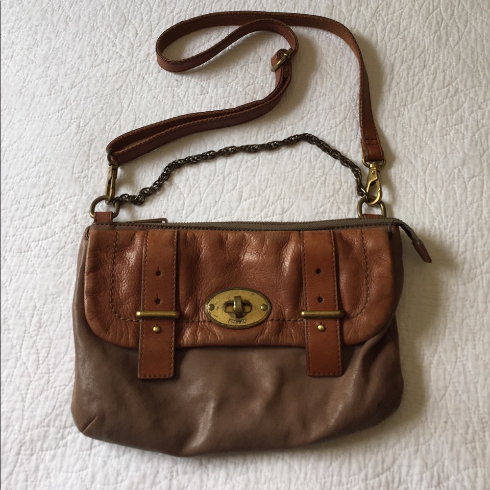 FOSSIL 100% leather cross body purse