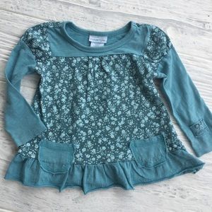 Naartjie Turquoise Blue Floral Top