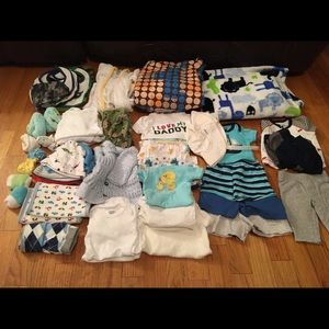 Newborn Baby Boy 0-3 Mo essentials bundle