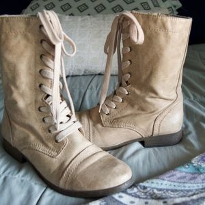 Tan Lace Up Boots