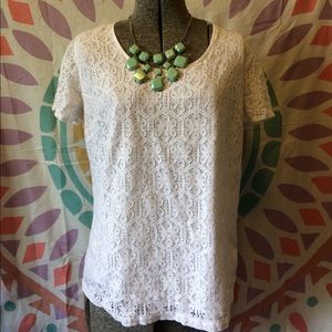 White lace top