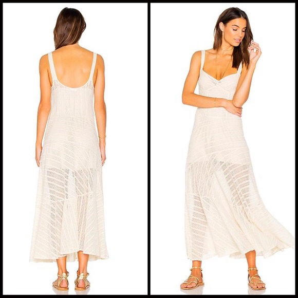 ❌SOLD❌FREE PEOPLE IVORY LACE SLIP MAXI DRESS - Picture 7 of 8