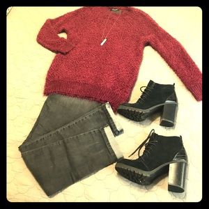 Wine red Bycorpus sweater. Size medium.