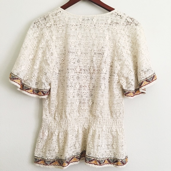 Vintage Boho Lace Embroidered Top - Picture 5 of 5