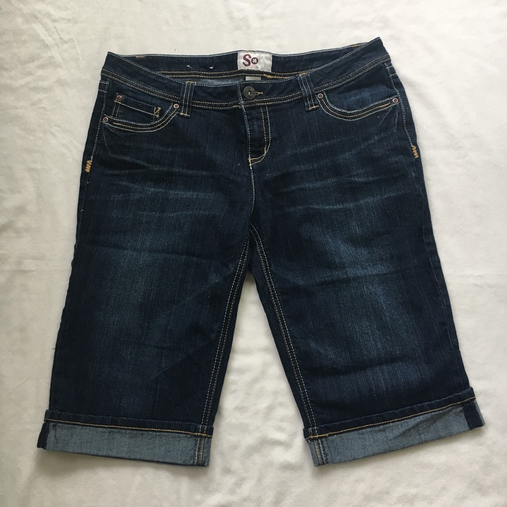 NWOT SO Denim Bermuda Shorts Size 15 Inseam: 15