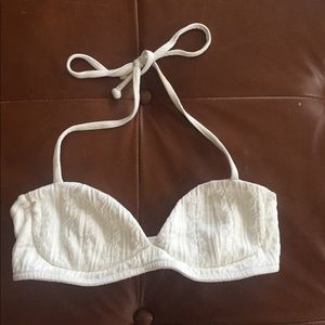 White Quiksilver Bikini Top Small