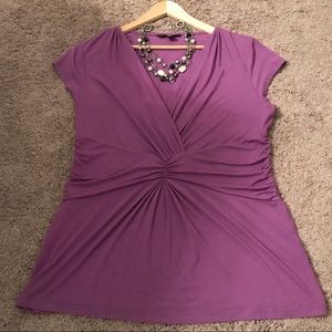 Banana Republic Magenta Dressy Top Sz XL