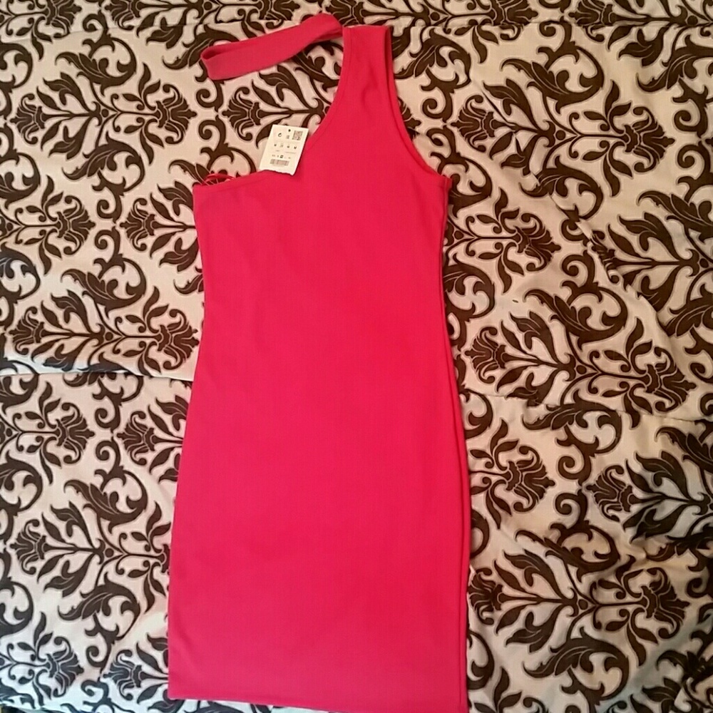 Hot pink dress