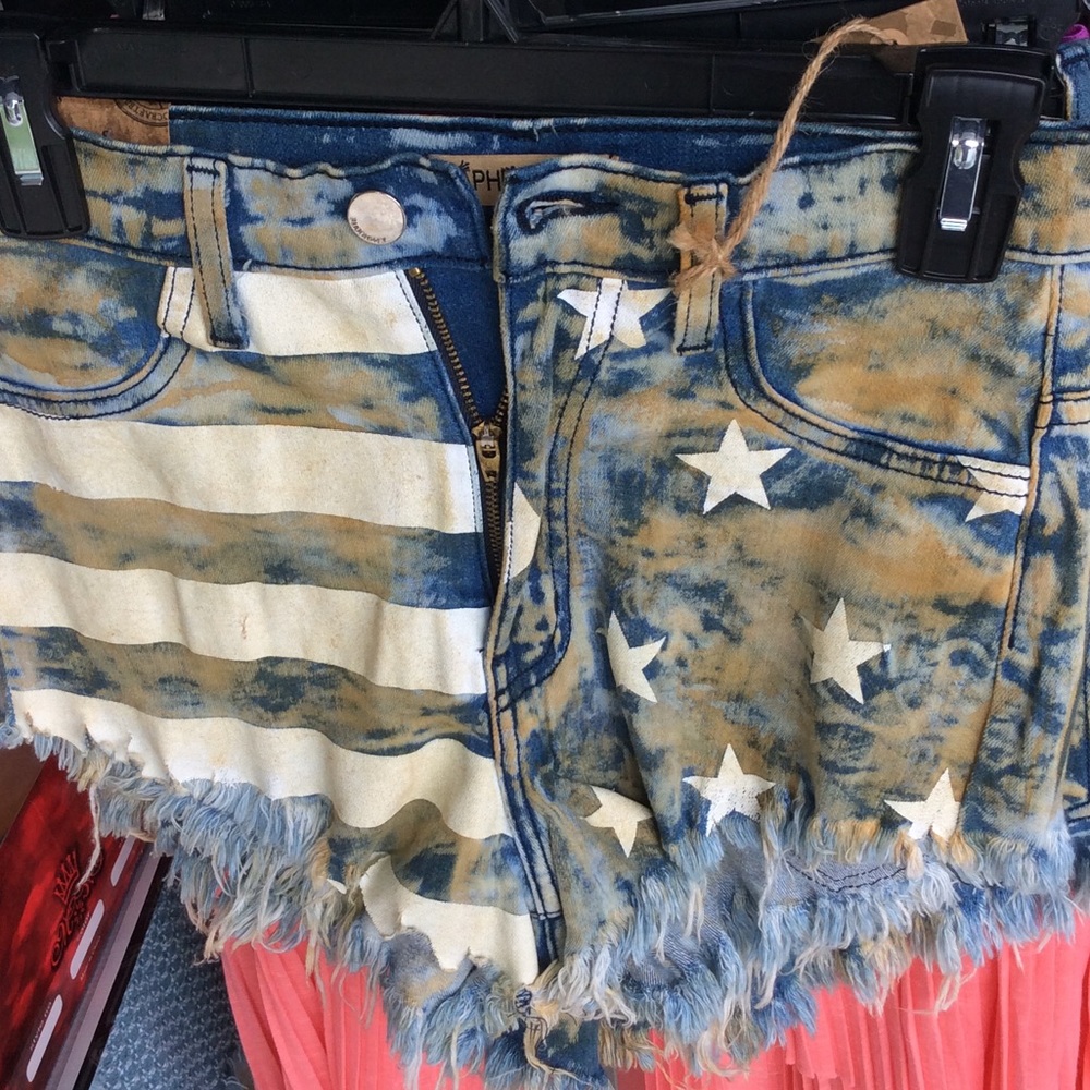 American flag grunge high waisted  LOWEST PRICE