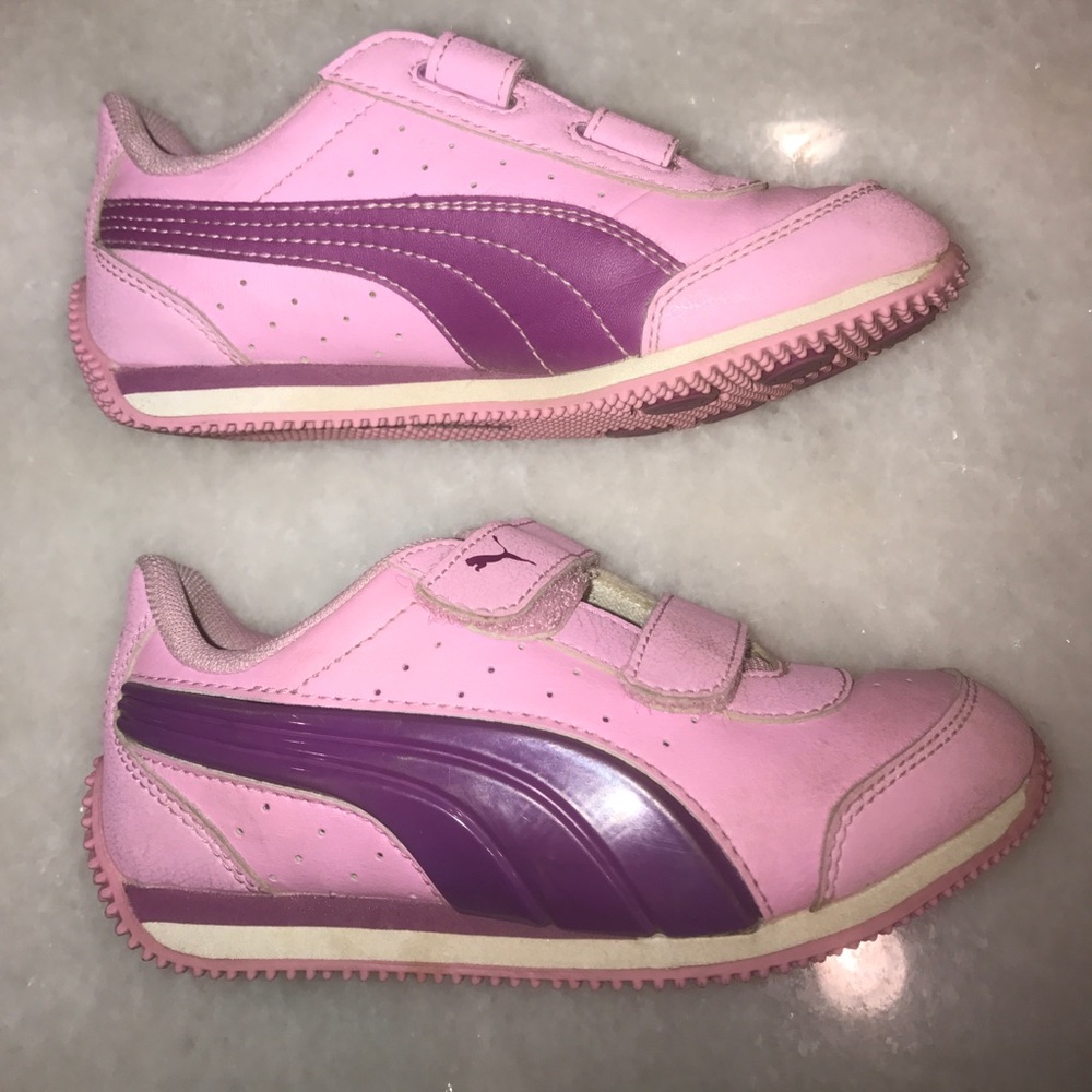 Puma Purple Light up Velcro Shoes Toddler Size 10