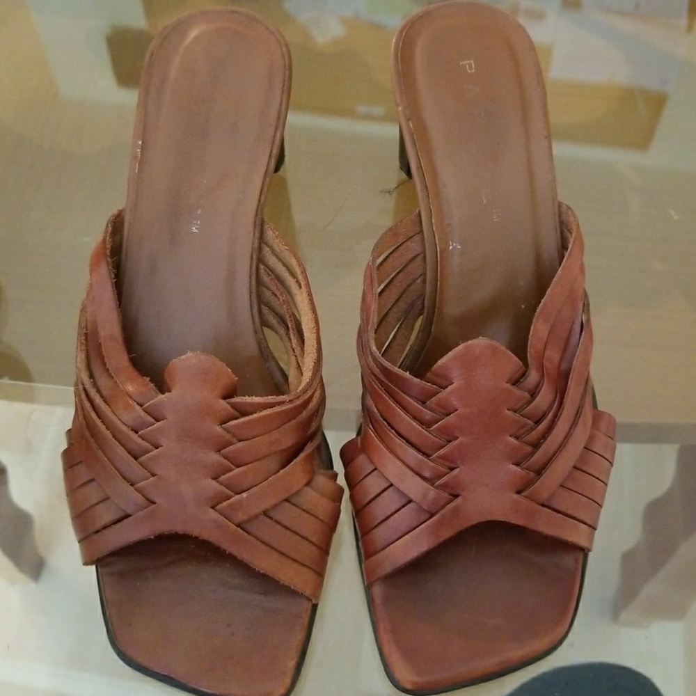 Brown leather shoes