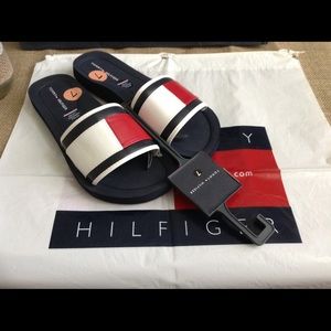 Tommy Hilfiger Navy Slides Sandals