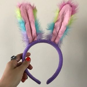 Pastel fuzzy bunny ears