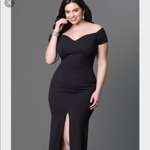 Off the shoulder gown