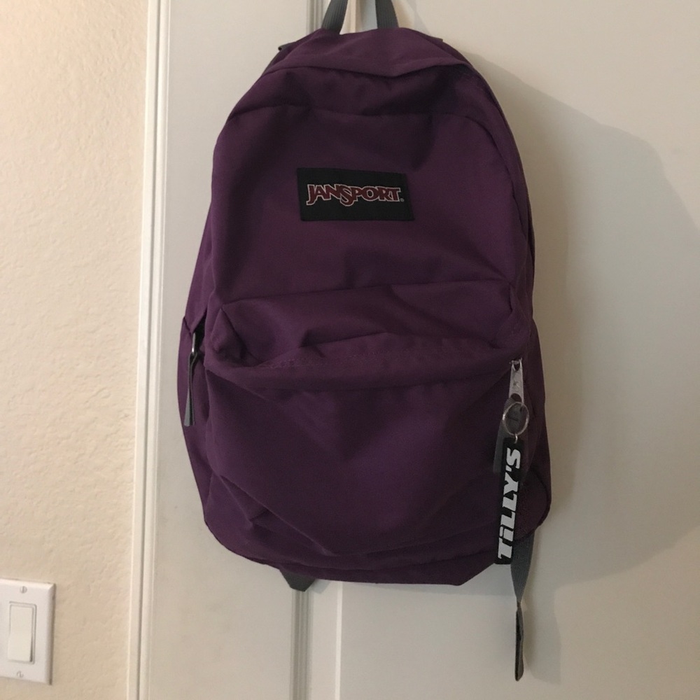 Purple jansport back pack