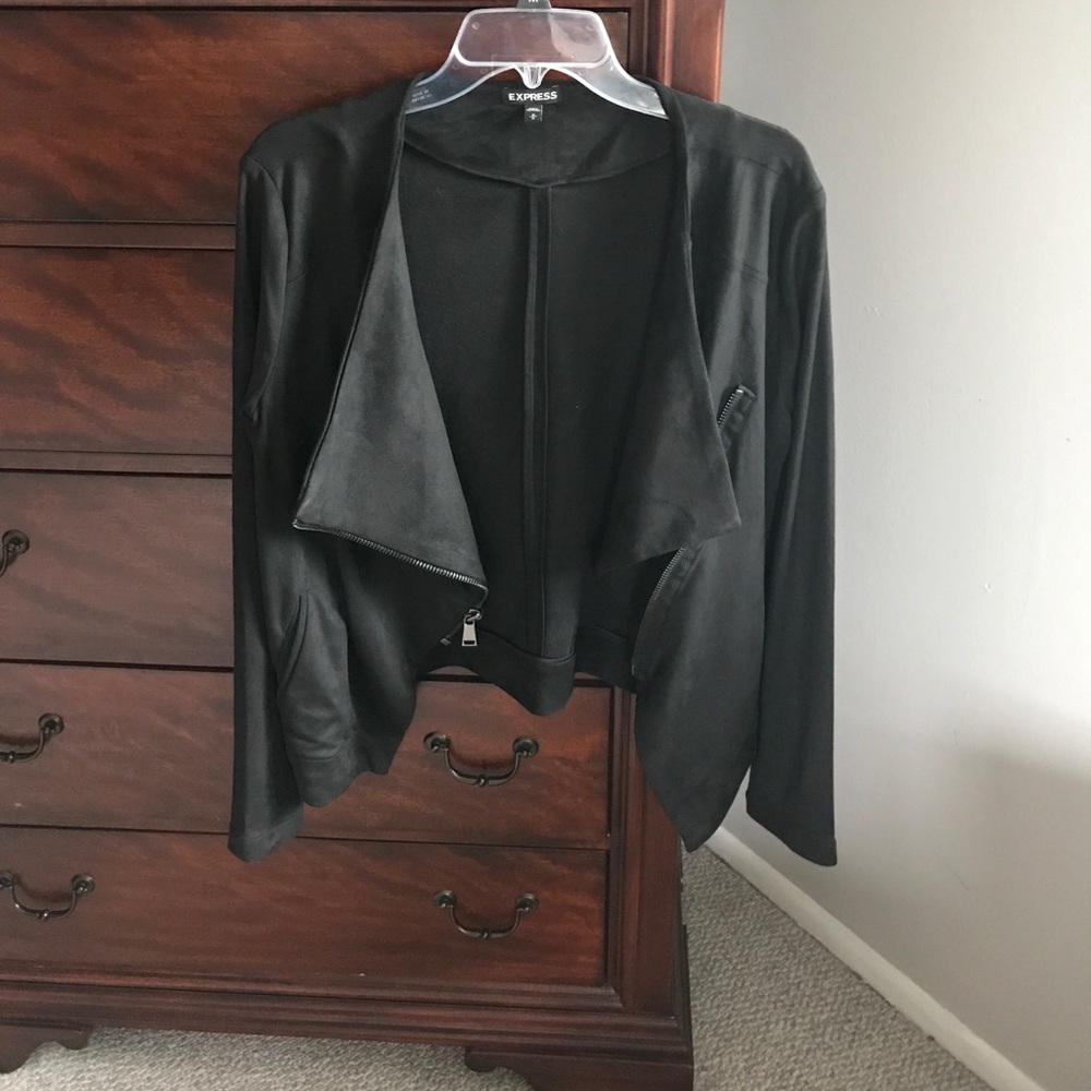 Black suede jacket