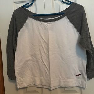 Hollister cropped baseball tee