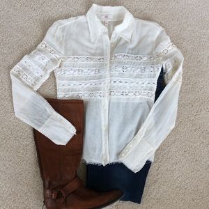 Joie gauzy button down shirt