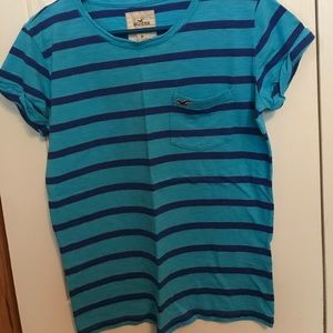 Blue Striped Tee from Hollister