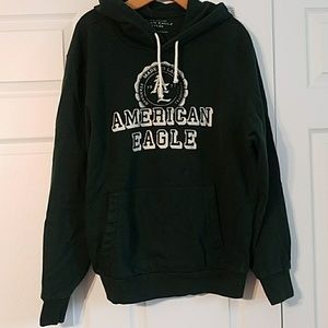 Mens Green American Eagle Hoodie