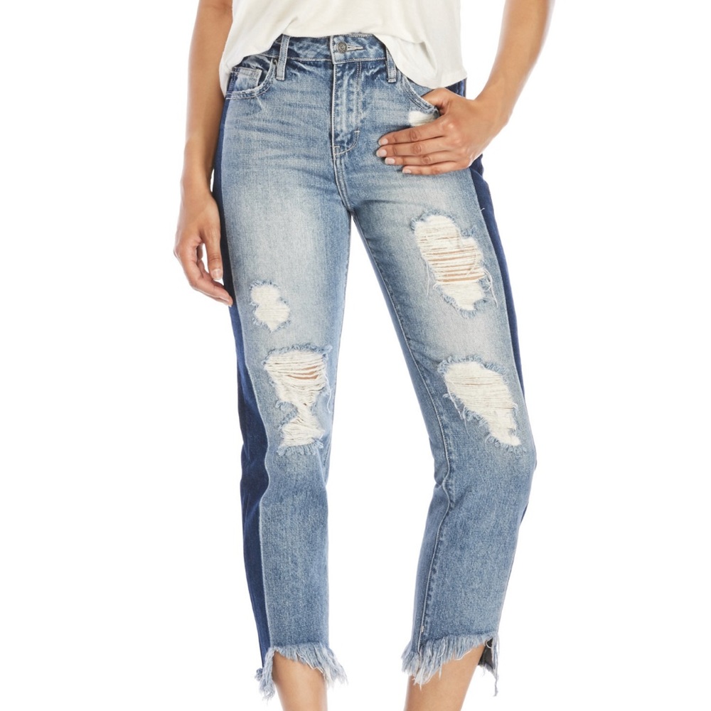 Hidden Jeans TwoTone Cropped Jeans