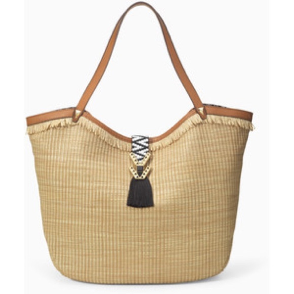 Stella & Dot Riviera Raffia Tote