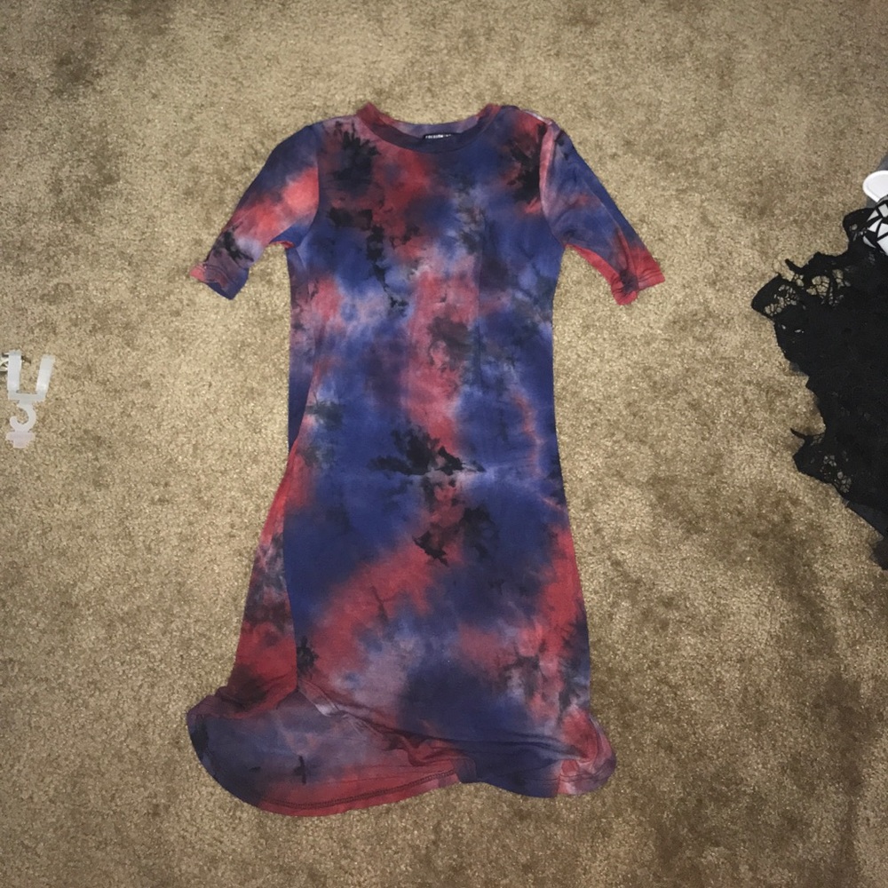 Tie dye form fitting dress
