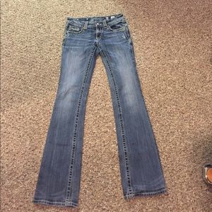 Miss me jeans light wash size 27X35 DK56