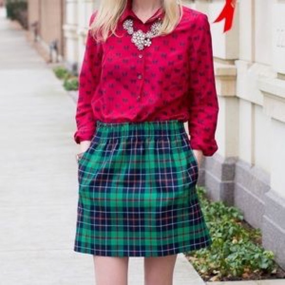J. Crew Dublin tartan city mini wool skirt size 4 - Picture 2 of 8