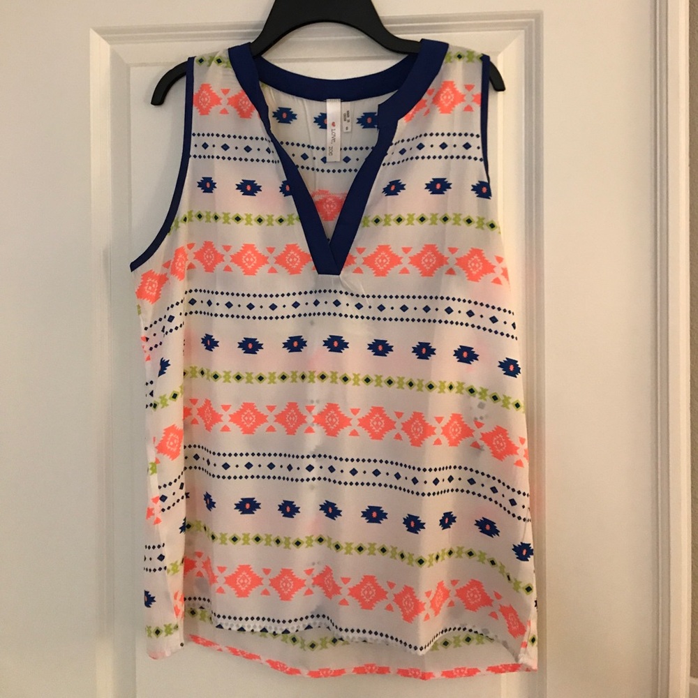 Sleeveless Aztec Blouse