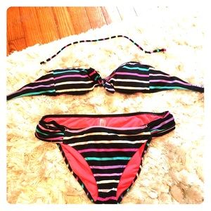 Victoria's Secret neon striped bikini 👙