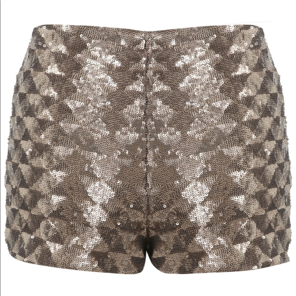 Bronze Sequin Shorts.